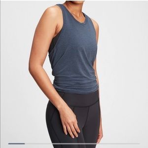 GAP Breathe Open-Back Tank Indigo - Size Small